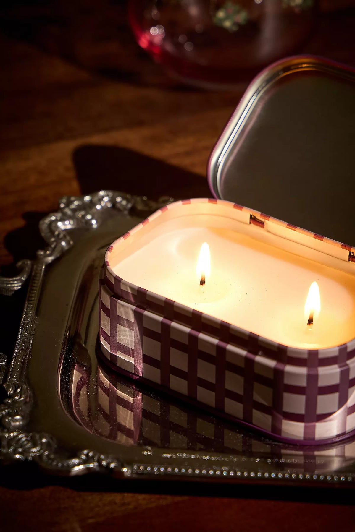 Bistro printed tin candle - Christmas Pudding | Paddywax