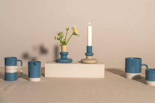 Kandelaar - blauw | Kinta - de inKijk