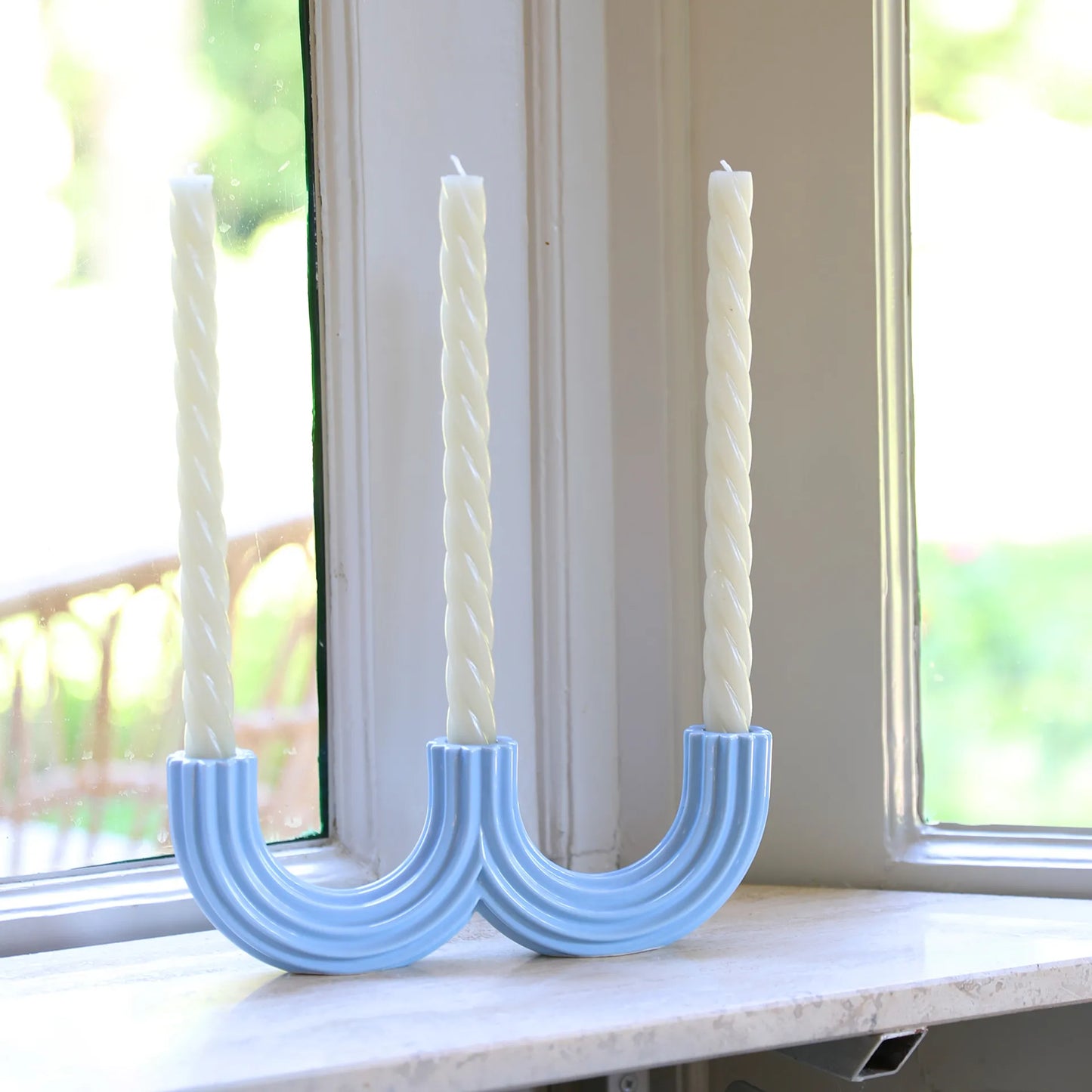Kaarsenhouder churros - Light Blue | &Klevering