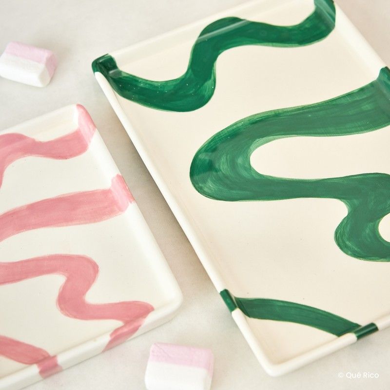Tray Alejandro - Spanish Swirls Green | Que Rico