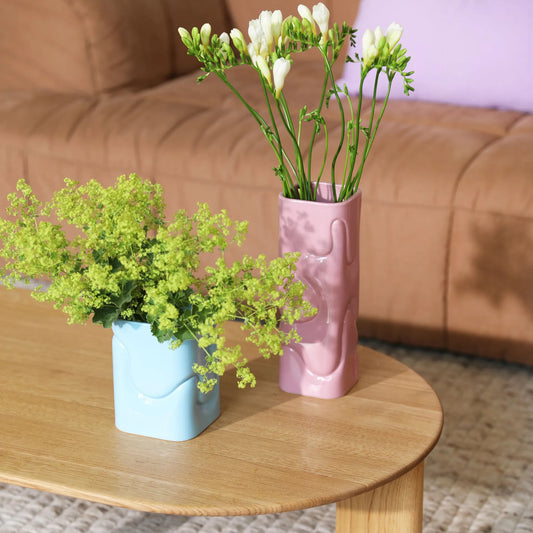 Vase puffy - light blue | &Klevering - de inKijk