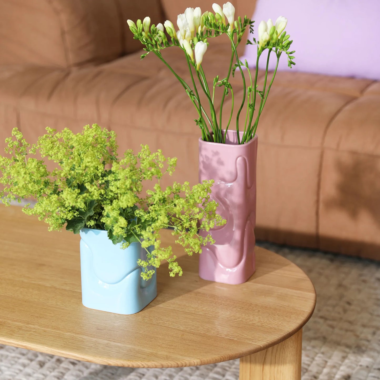 Vase puffy - light blue | &Klevering - de inKijk
