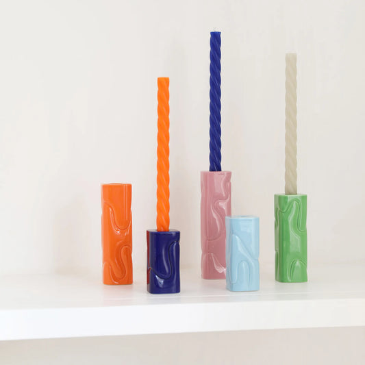 Kaarsenhouder Puffy - Pink | &Klevering - de inKijk