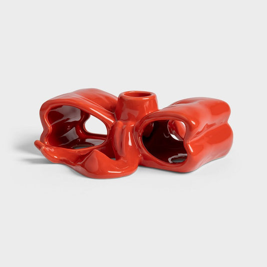 Candle Holder ribbon - Red | &Klevering - de inKijk
