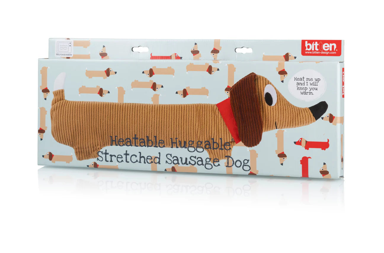 Heatable Huggable Stretched Sausage Dog | Bitten design
