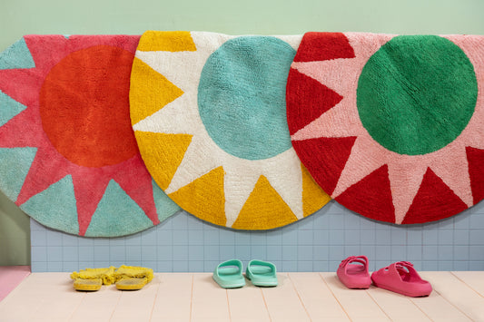 Bathmat - Soleil Round Red - 75 cm | Kitsch Kitchen