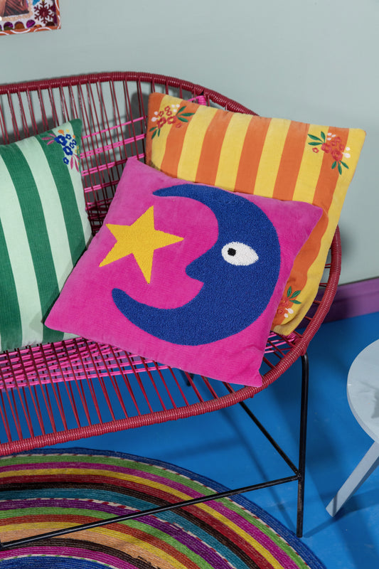 Cushion - Loteria Moon Pink - 45 x 45 cm | Kitsch Kitchen