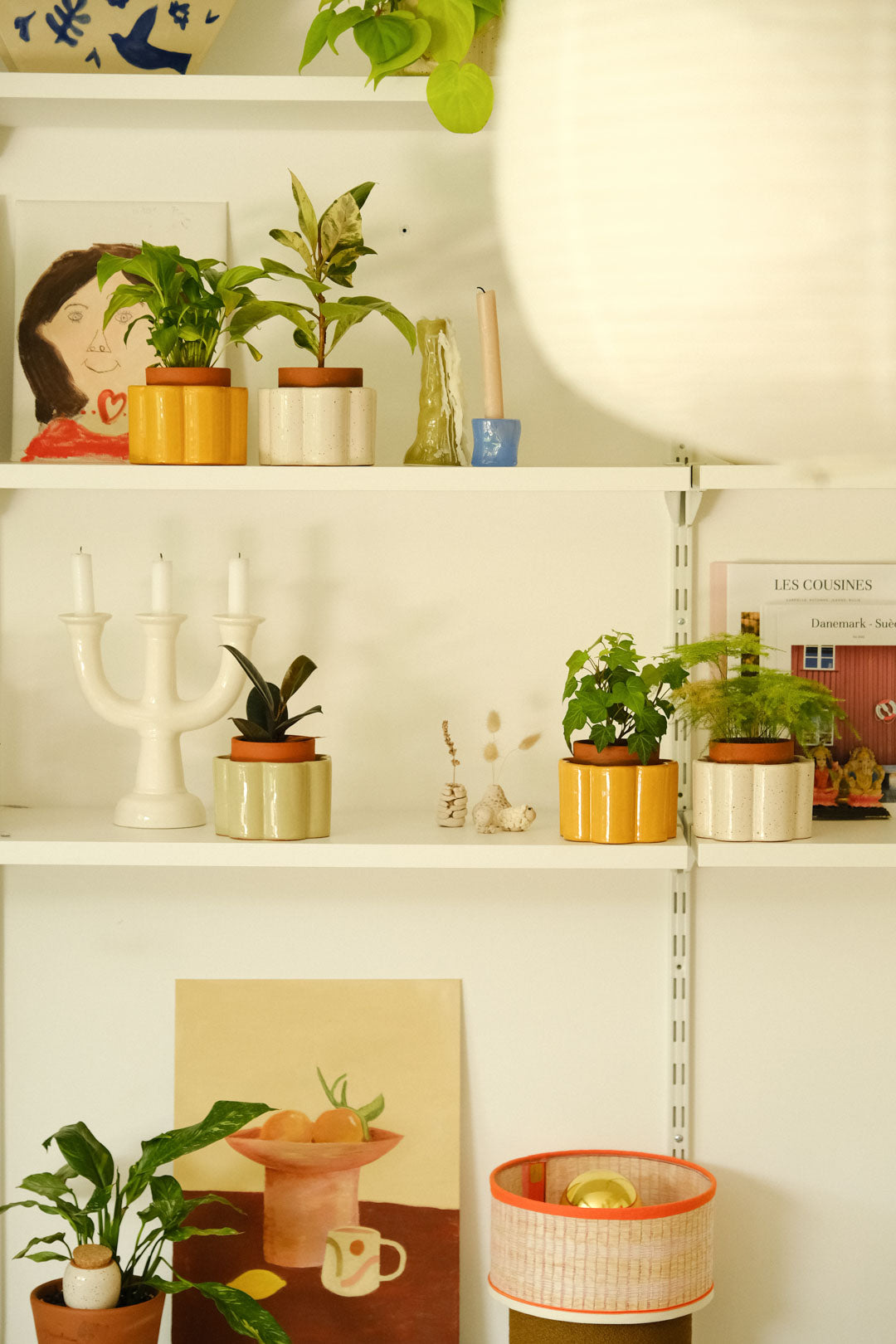Paula self-watering pot - White Speckled | Pepin.