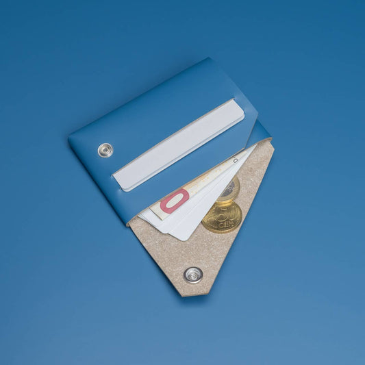 Wallet - Blue - Recycled Leather | LEMUR