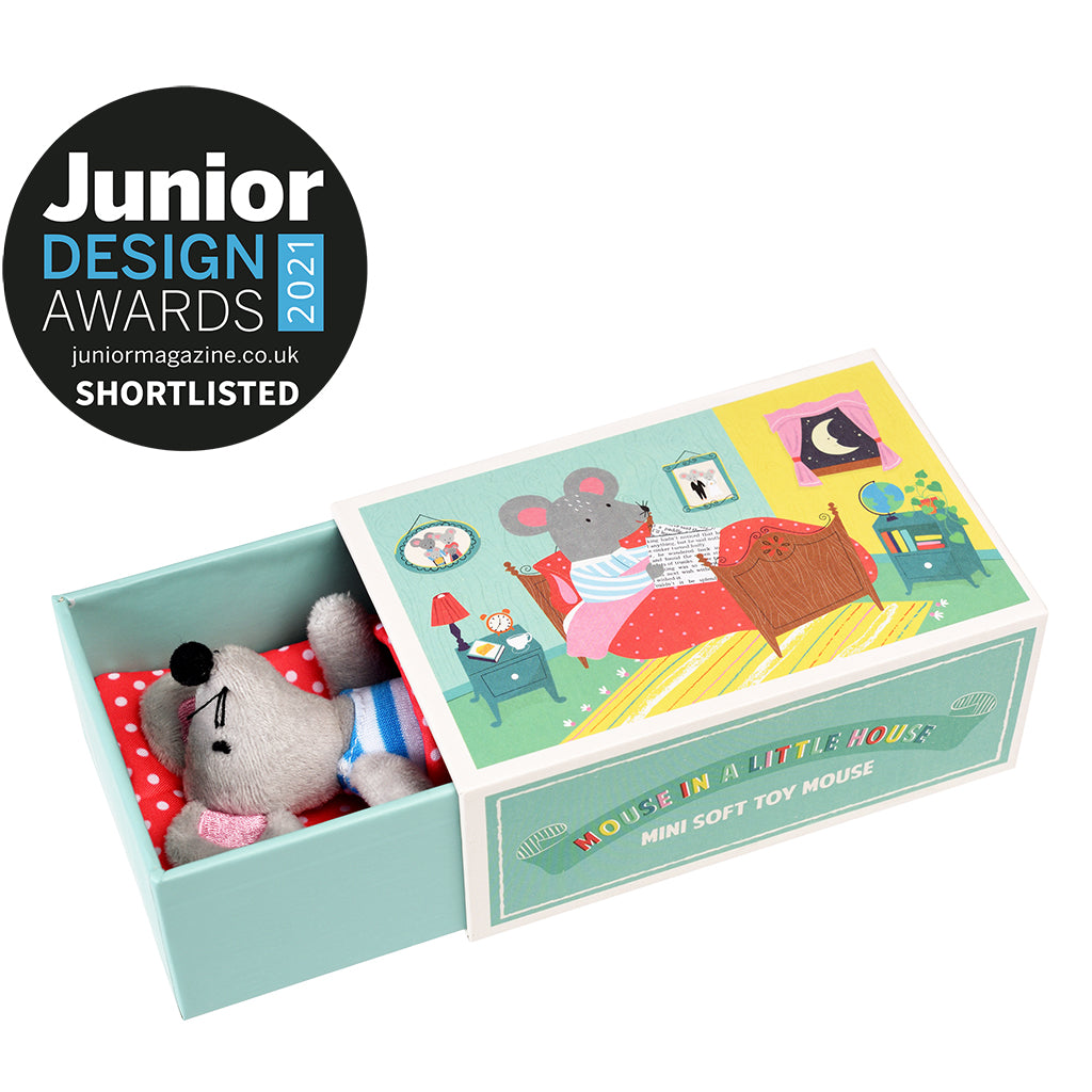 Mini soft toy in a little box - mouse in a house | Rex
