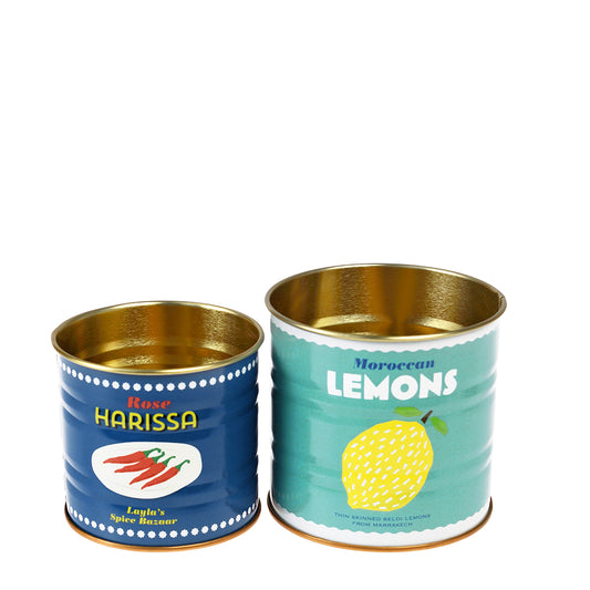 Mini storage tins - set of 2 - lemons and harissa | Rex