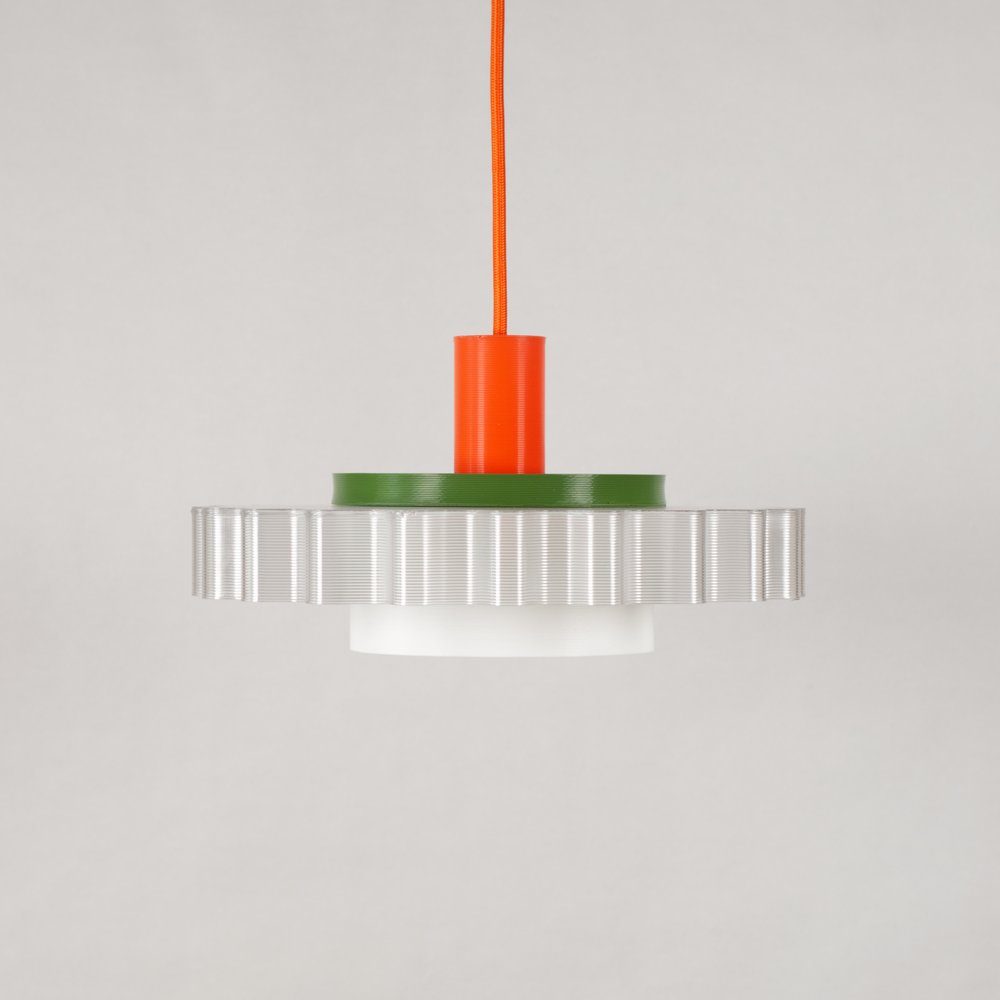 Hanglamp Gigi nr 3 oranje kabel - Warren & Laetitia