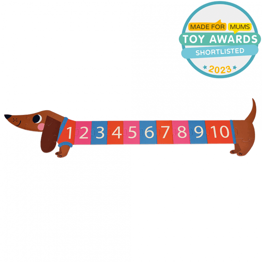 Number floor puzzle (16 pieces) - Sausage Dog | Rex