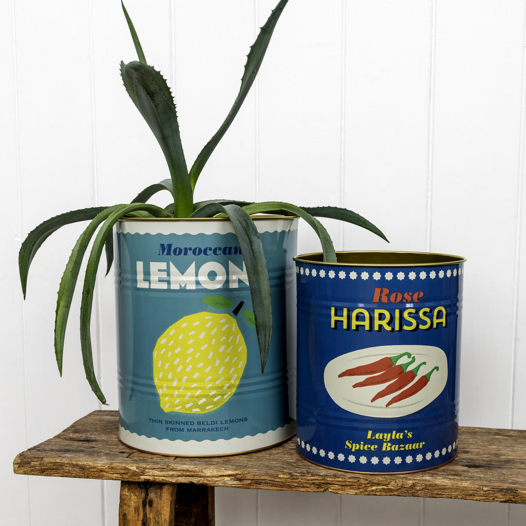 XL storage tins - set of 2 - lemons and harissa | Rex
