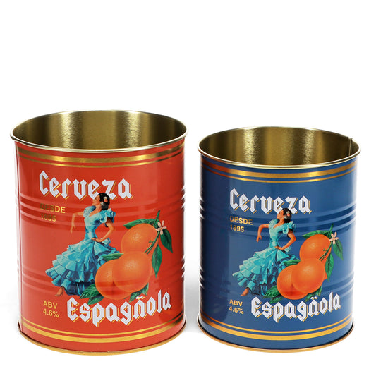 Medium storage tins - set of 2 - cerveza española | Rex