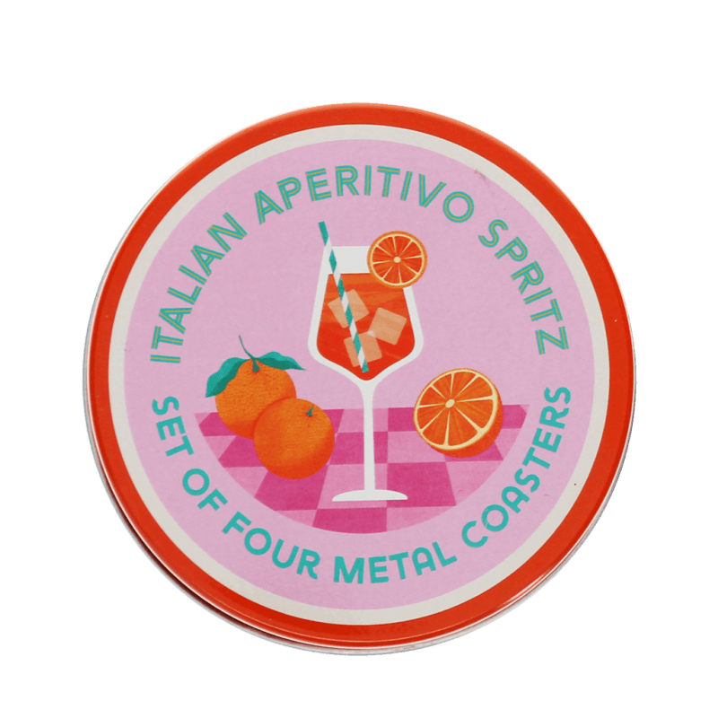 Metal coasters (set of 4) - Aperitivo Spritz | Rex