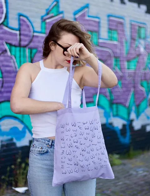 Titties totebag - purple | Eat Mielies - de inKijk