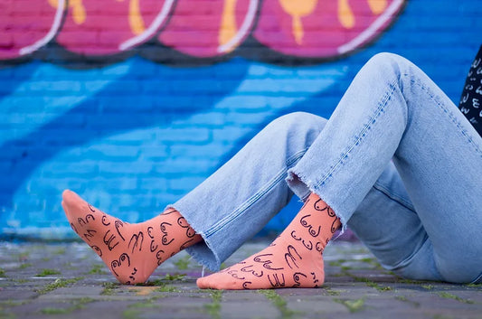 Titties socks - electric peach | Eat Mielies - de inKijk