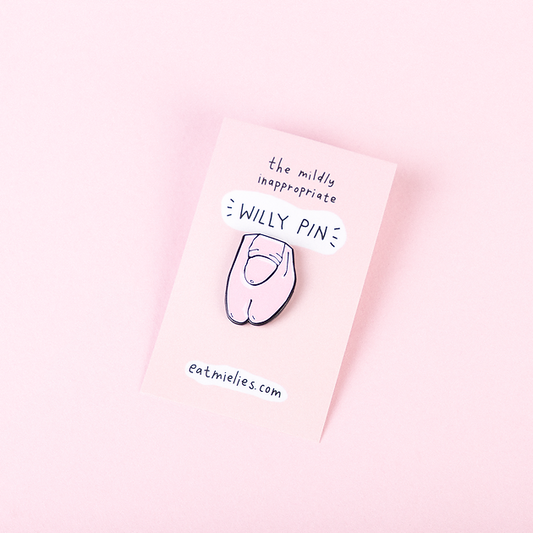 Willy enamel pin - pink | Eat Mielies - de inKijk