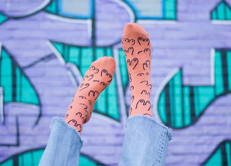 Titties socks - electric peach | Eat Mielies - de inKijk