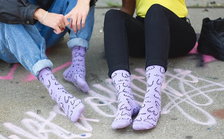 Titties socks - purple | Eat Mielies - de inKijk