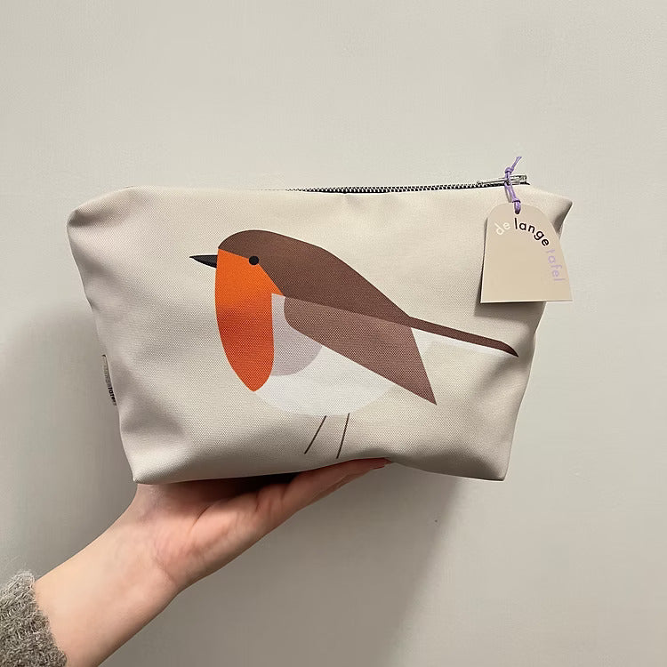 Toilettas - roodborst | De Lange Tafel - de inKijk