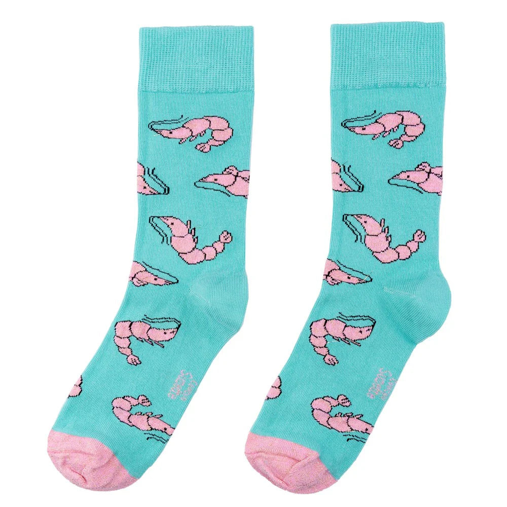 Pink Shrimp Patterned socks | Coucou Suzette