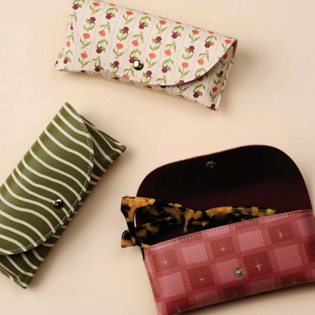 Printed Glasses Case - Check | Designworks Ink
