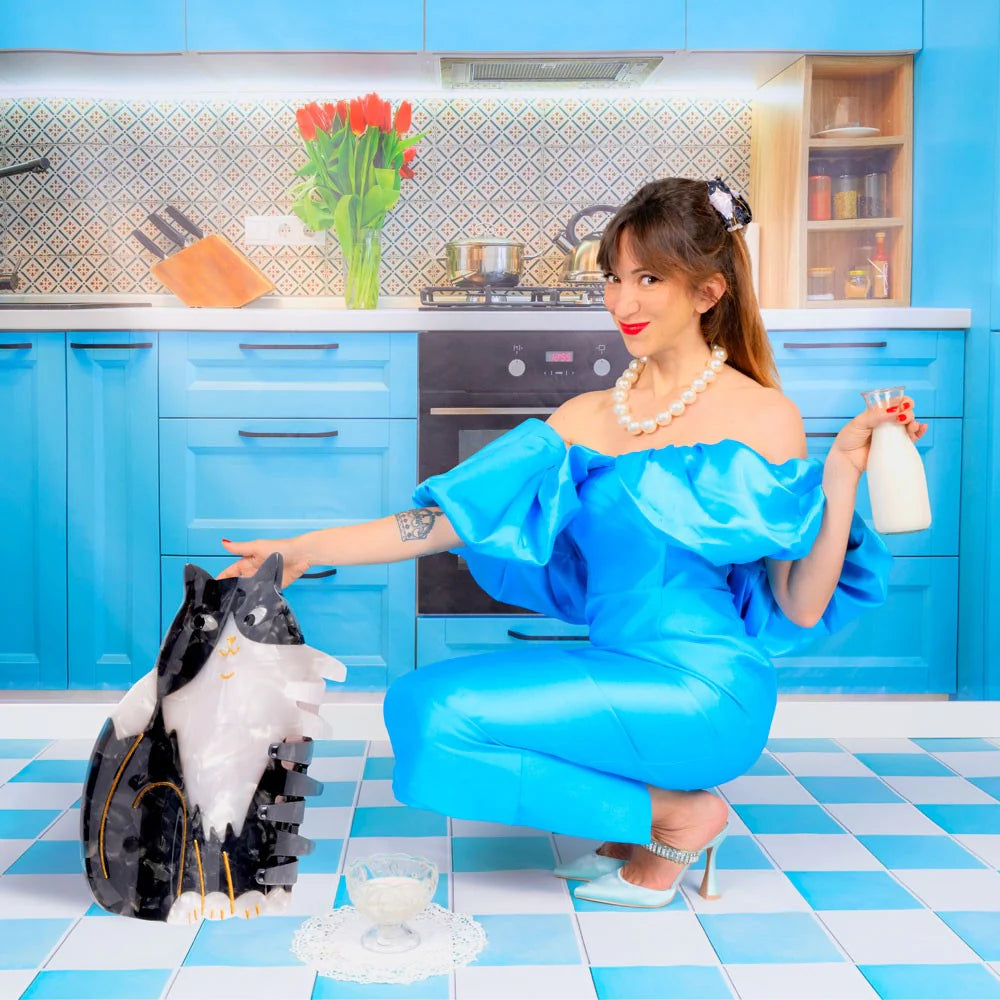 Black & white cat hair claw | Coucou Suzette
