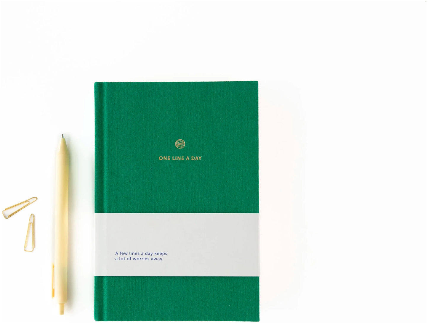 One Line a Day - Linen Emerald | A-Journal