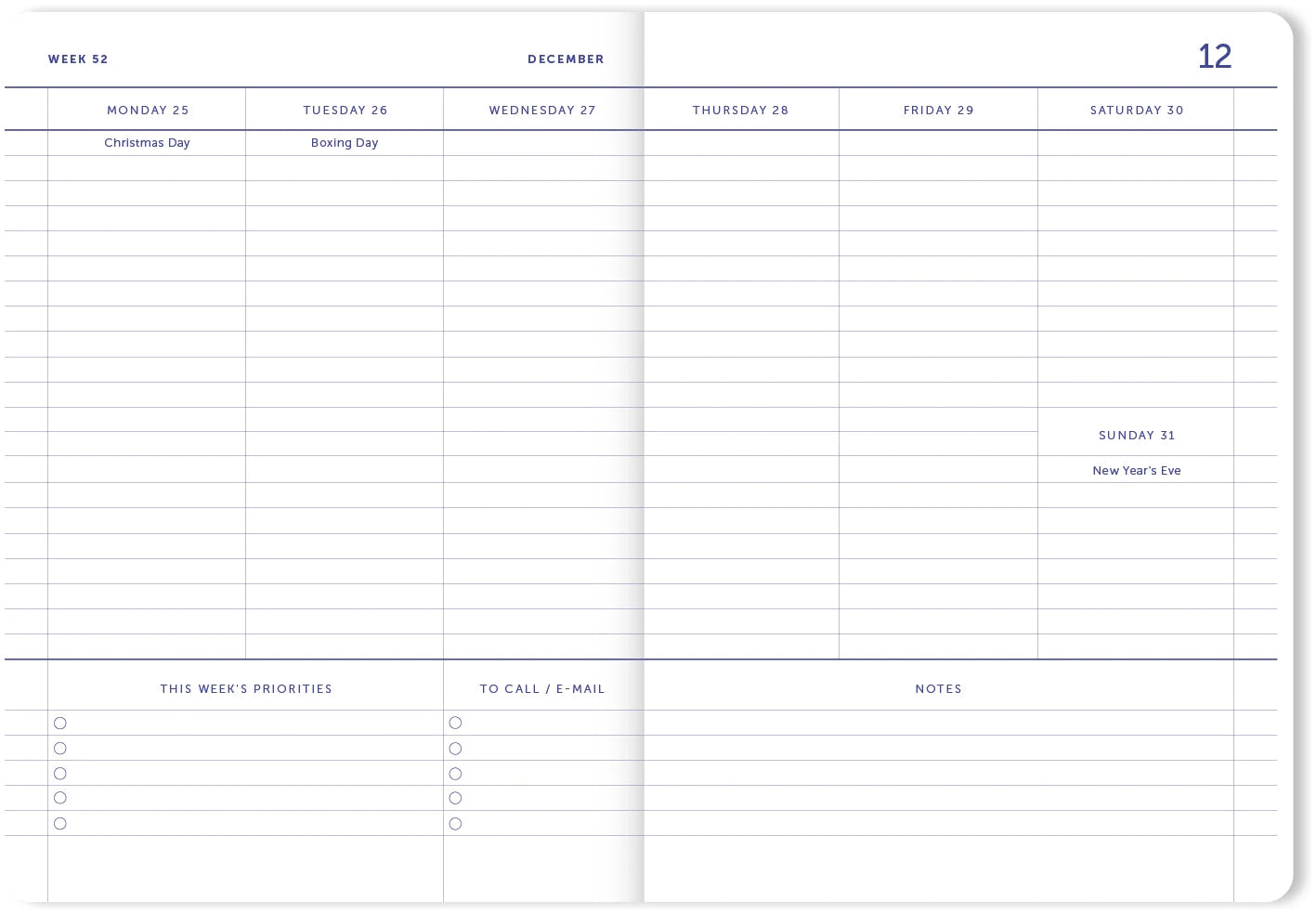 My Journal A6 Agenda 2024 - donkerblauw | A-Journal