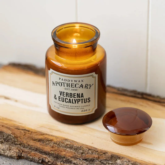 Apothecary candle 8 oz - verbena & eucalyptus | Paddywax