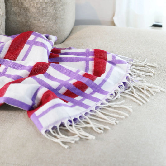 Throw plano - red/purple | &Klevering - de inKijk