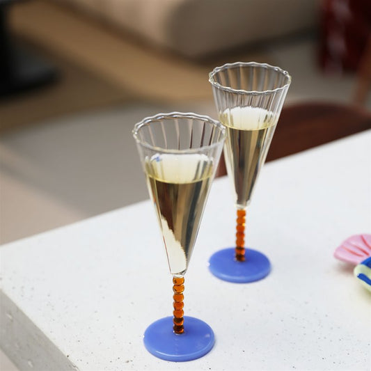 Flute Perle - set van 2 - amber | &Klevering - de inKijk