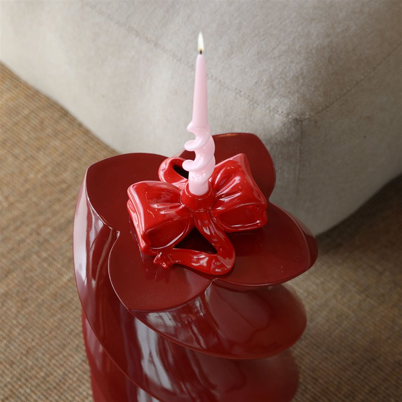 Candle Holder ribbon - Red | &Klevering - de inKijk