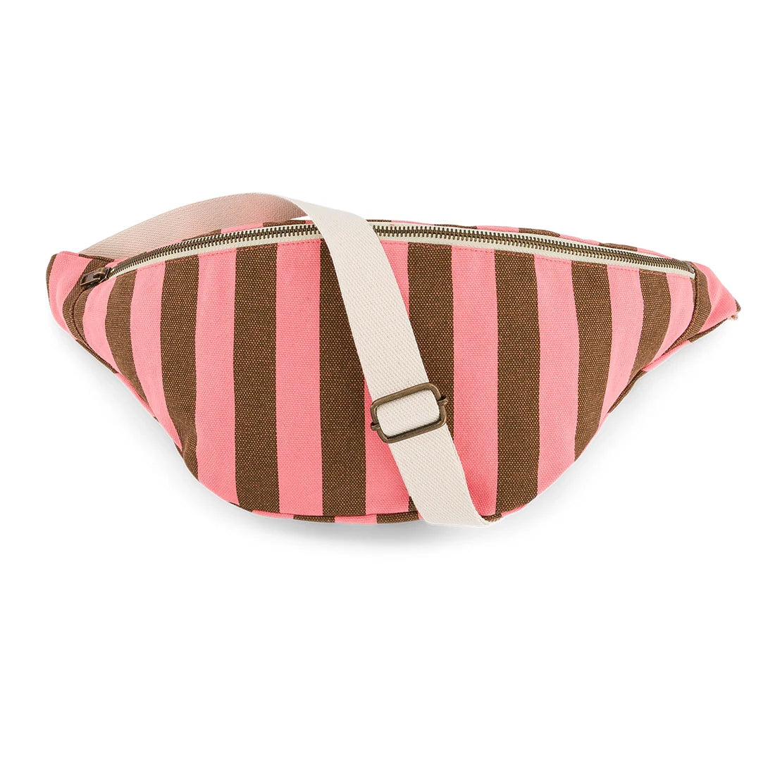 Bum bag - Funky Pink / Olive Stripes | Rose in April