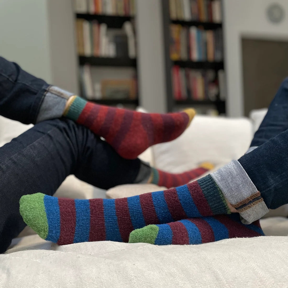 Sokken - Mousse Indigo Striped | Bonne Maison