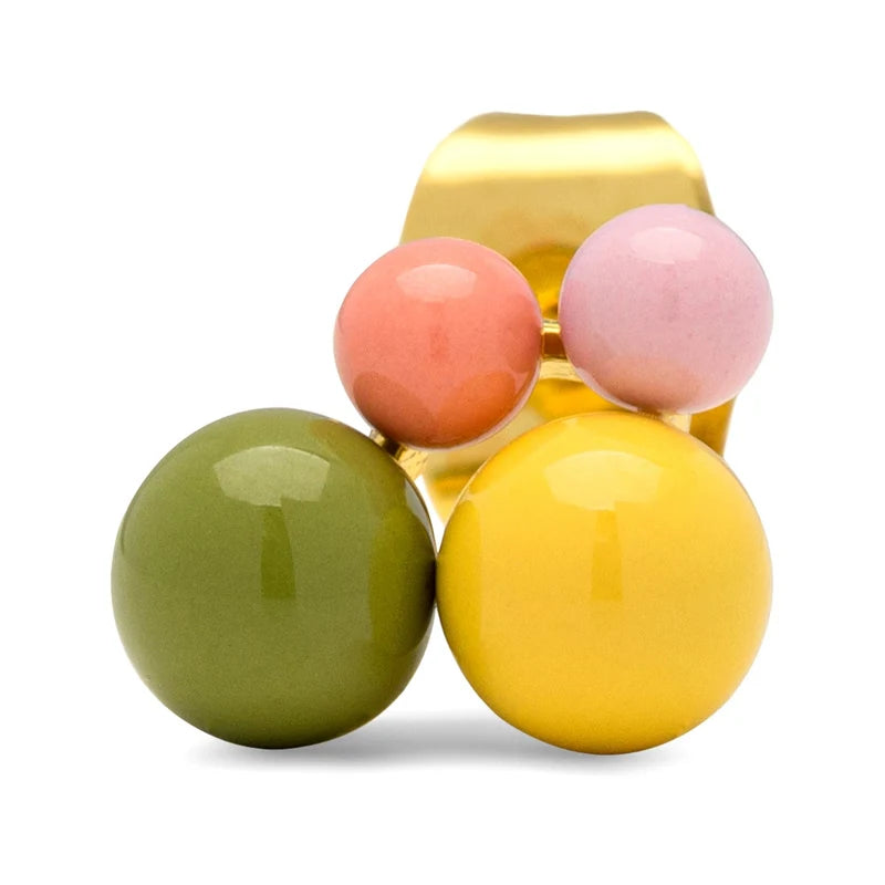 Bouquet - green yellow - Gold Plated - 1 piece | LULU Copenhagen - de inKijk