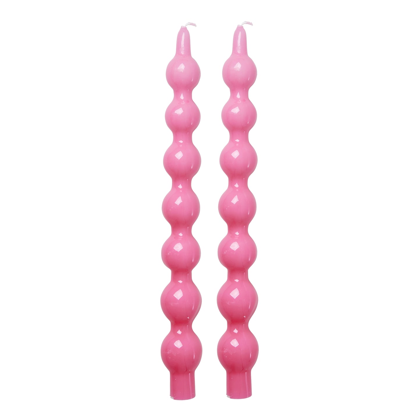 Curved candles - Pink - Set van twee | RICE
