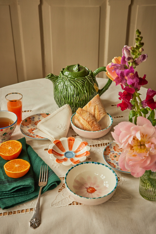 Keramieken kom - Lavendel - Pink flower | RICE