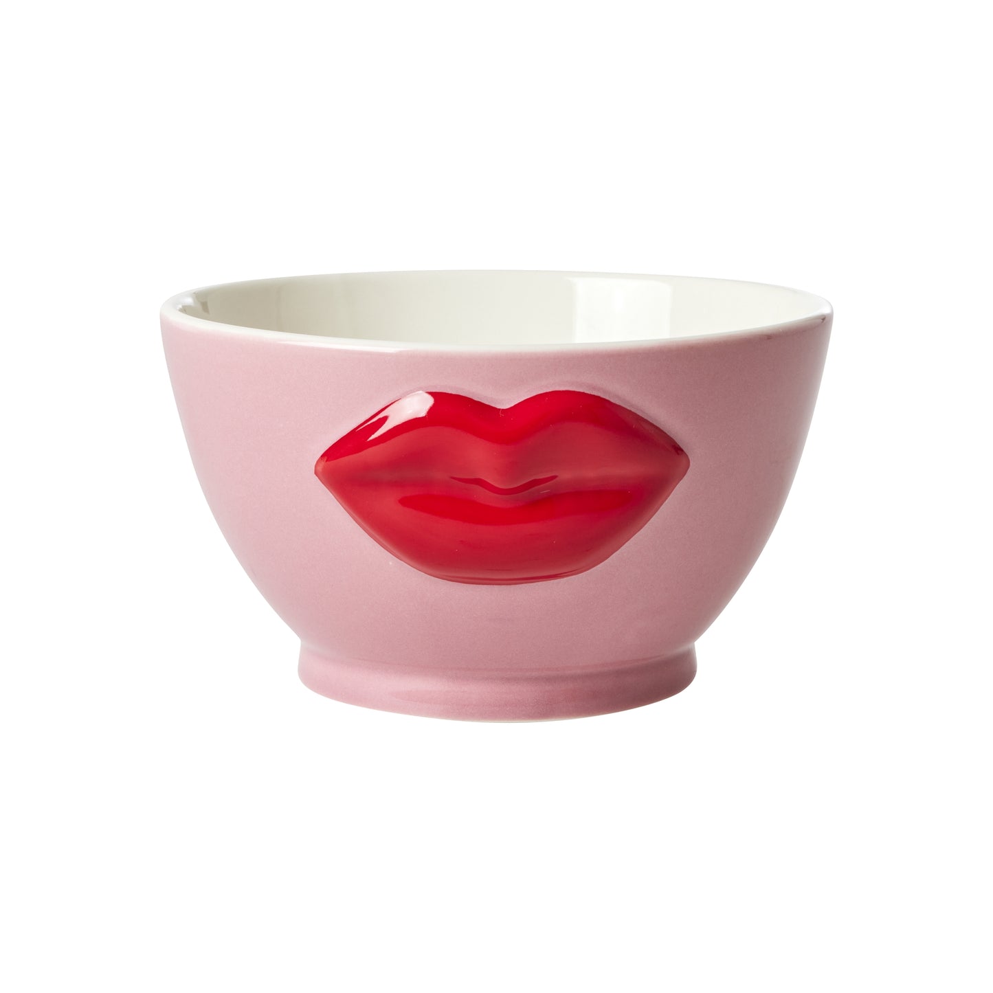 Keramieken kom met lippen - Roze | RICE