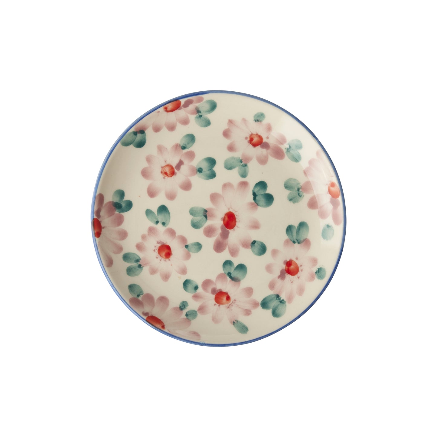 Keramieken taartbordje - Pink flowers | RICE