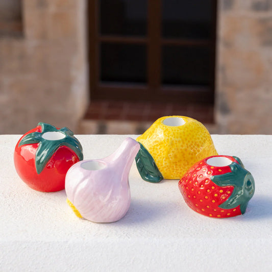 Strawberry ceramic candle holder | Talking Tables