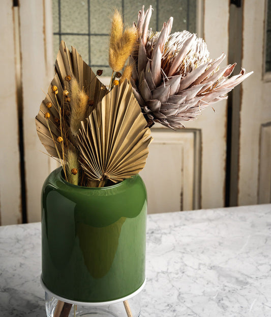 Capsule vase - olive/clear | Muurla - de inKijk