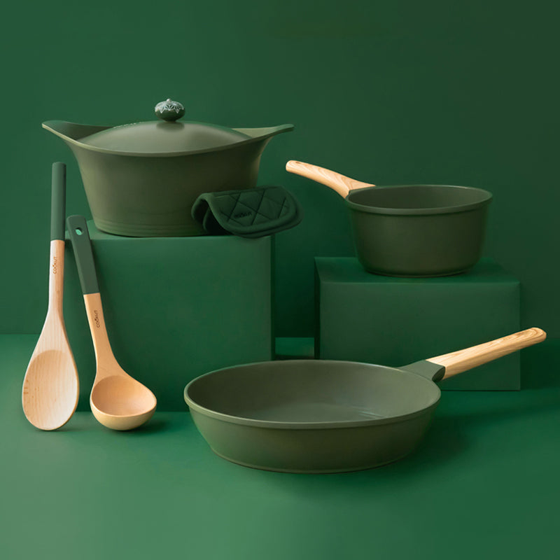 Koekenpan met anti-aanbaklaag - 28 cm - groen | Cookut