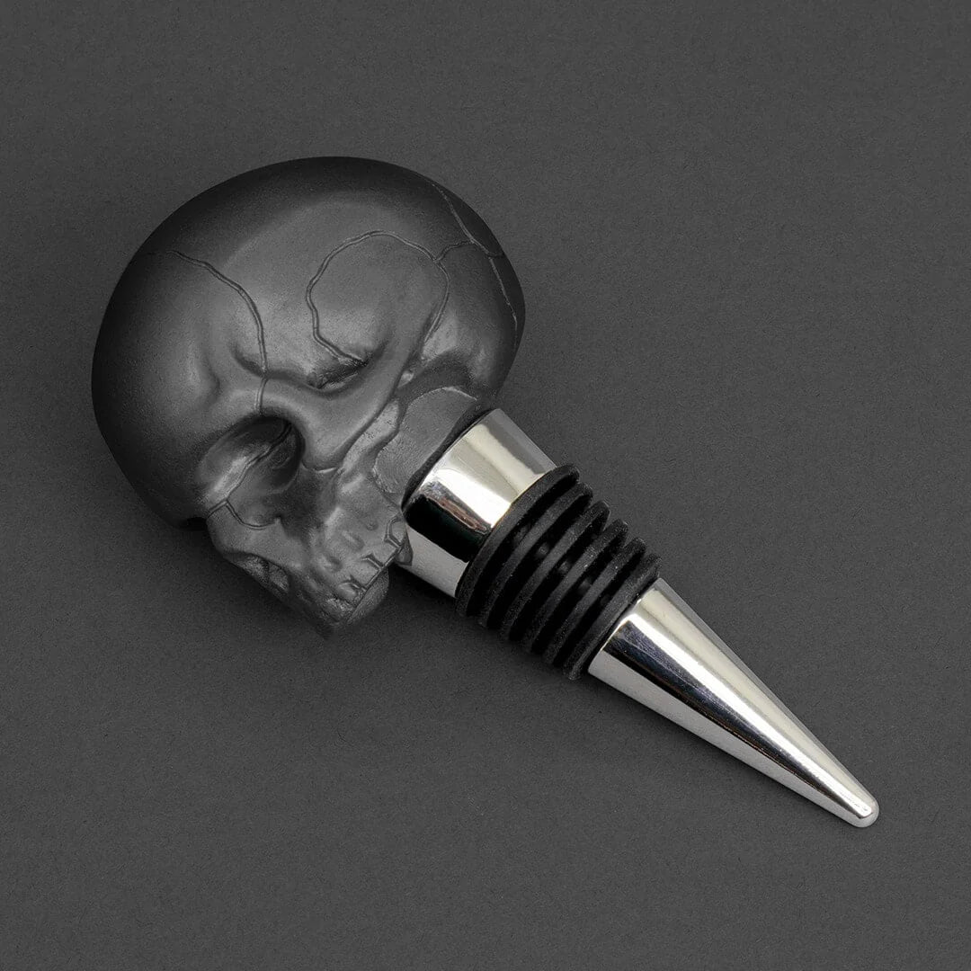 Skull Bottle Stopper - Death by wine | Suck UK - de inKijk
