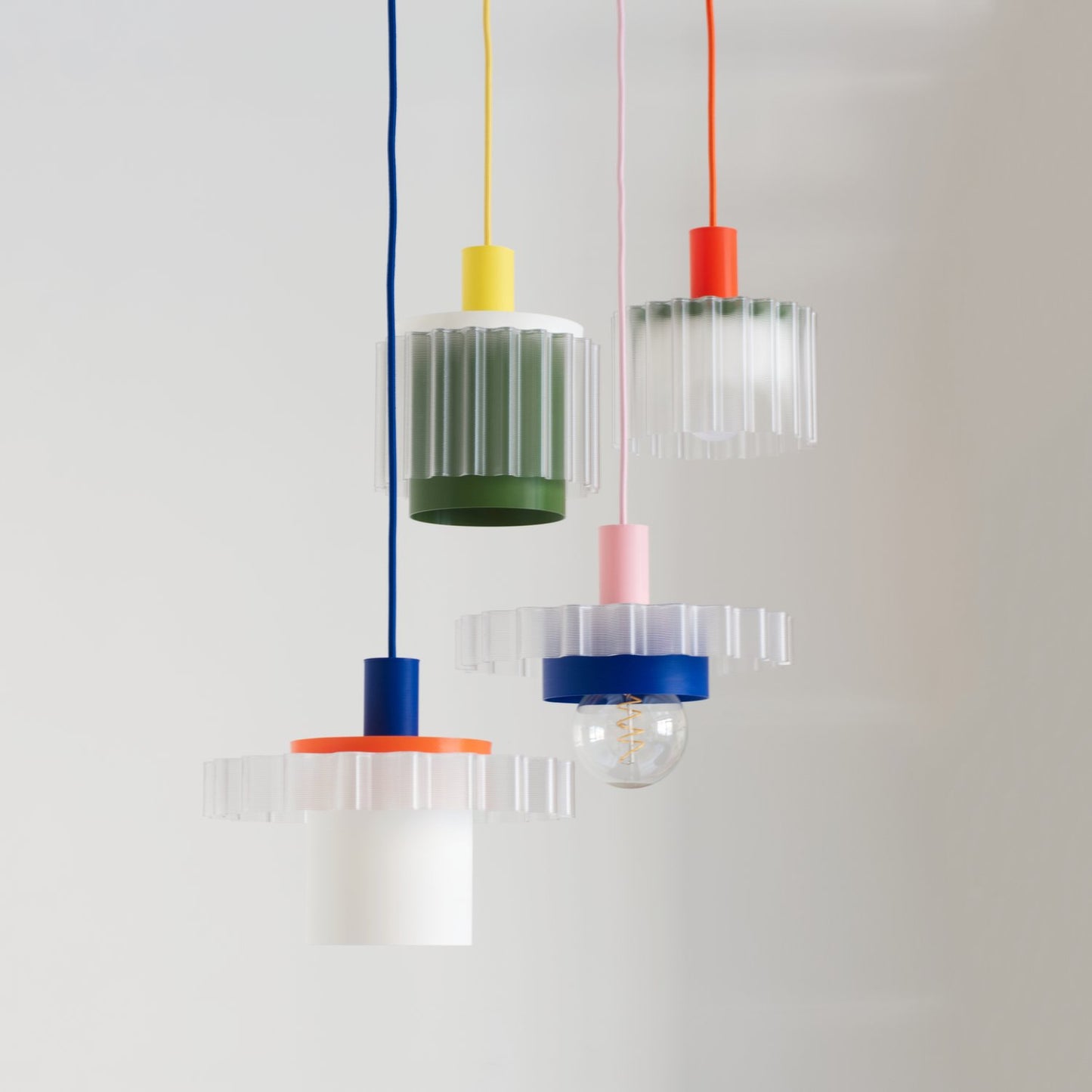Hanglamp Gigi Nr.3- blauwe kabel | Warren & Laetitia