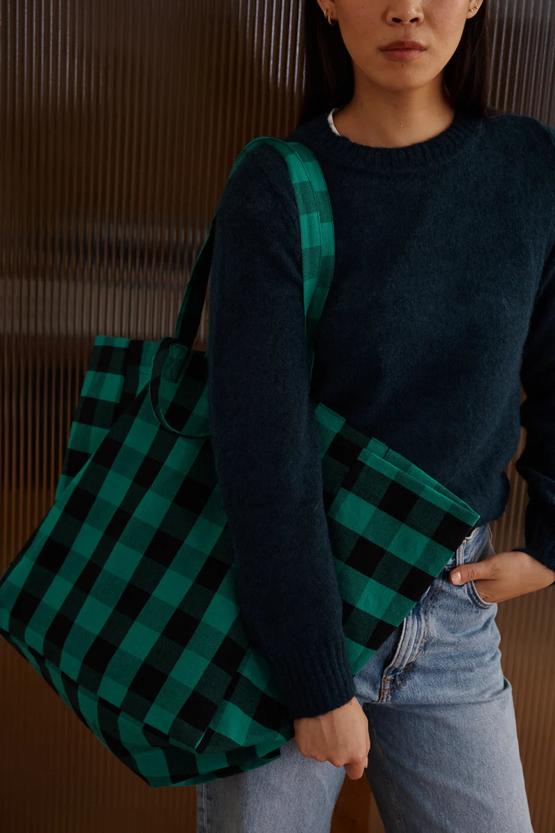 Tote bag - Elisa - Big Vichy Green | Rose in April