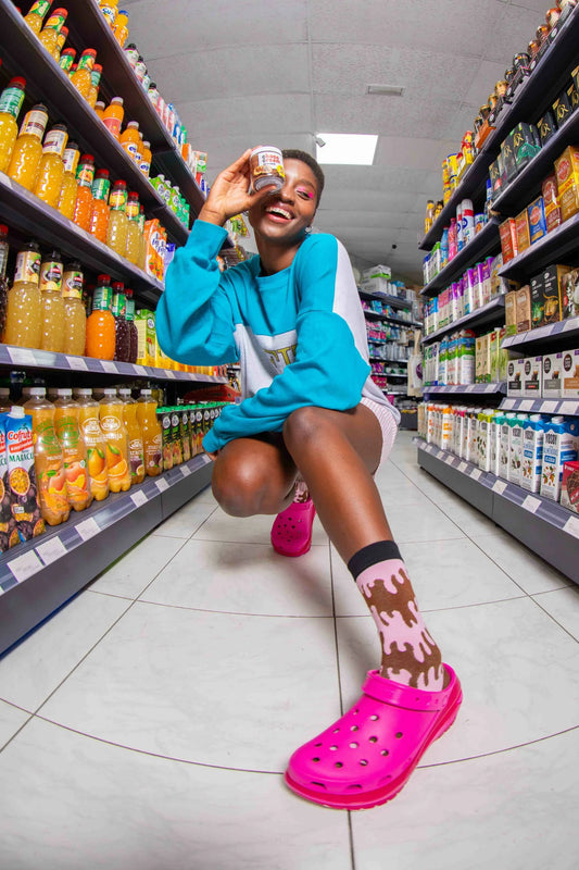 Socks - choco cream | Eat my socks - de inKijk