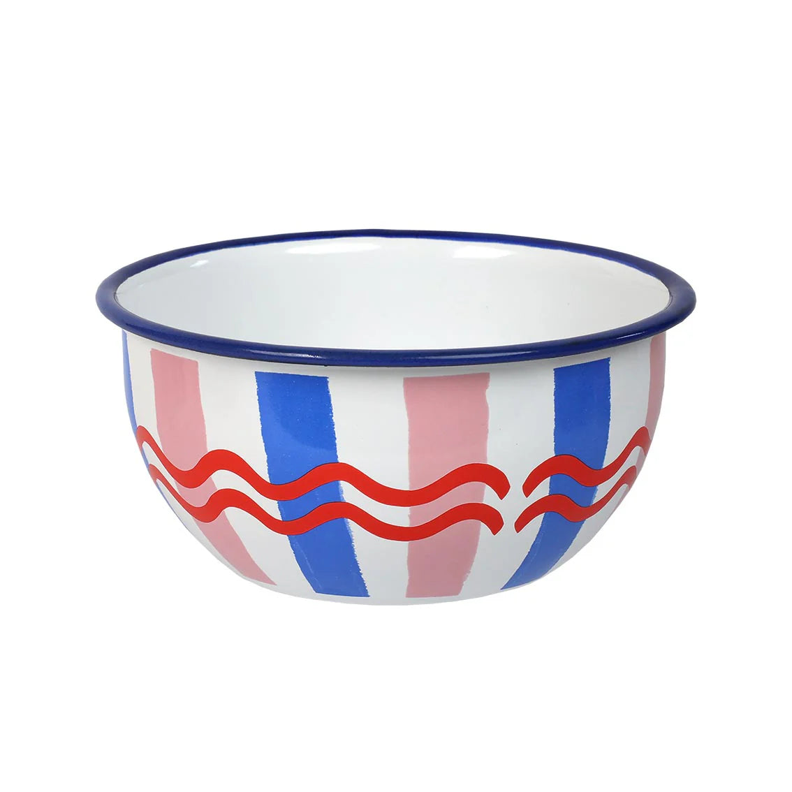Striped enamel bowl | Talking Tables